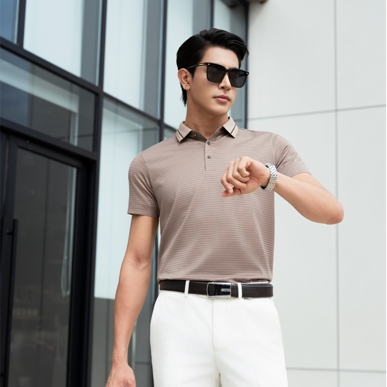 Áo polo nam cao cấp MASCULINE MPL503 Thiết Kế Hiện Đại dáng slim fit chống nhăn co giãn tốt bền màu