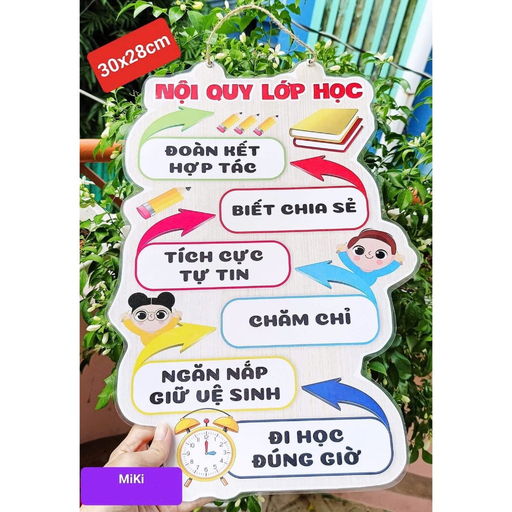 NỘI QUY LỚP HỌC sẵn dây treo