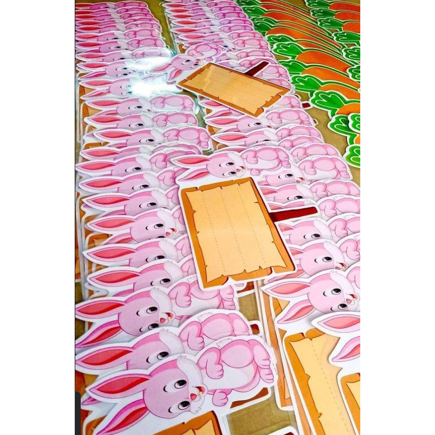 Bộ 4 Anh Em Nhà Thỏ Tìm Cà Rốt (4 bé thỏ + 4 cà rốt)