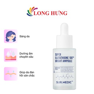 Huyết thanh dưỡng trắng Sur.Medic Super Glutathione 100TM Bright Ampoule (32ml)