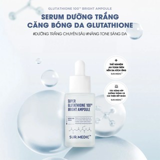 Huyết thanh dưỡng trắng Sur.Medic Super Glutathione 100TM Bright Ampoule (32ml)