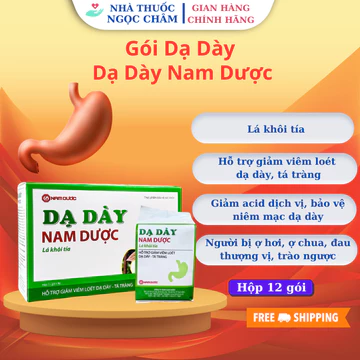 Dạ Dày Nam Dược - hỗ trợ giảm trào ngược , viêm loét dạ dày tá tràng, ợ hơi, ợ chua Hộp 12 gói