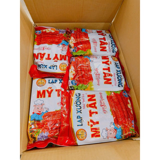 Lạp xưởng khô mỹ tân gói 1kg giá bình dân nhưng lạp có thương hiệu lâu đời tại sóc trăng.