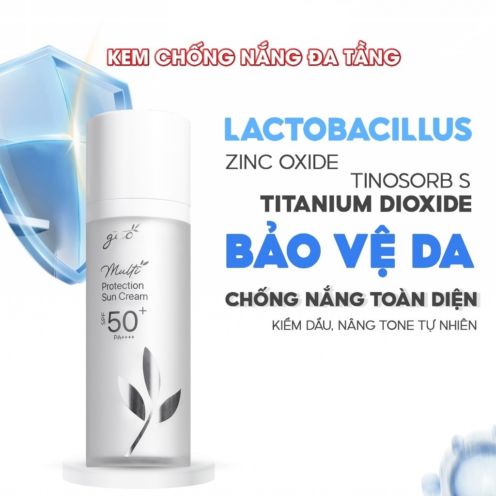 Ảnh Kem Chống Nắng Kiềm Dầu,Nâng Tone Cho Mọi Loại Da,0% Cồn,0% Hương Liệu,SPF 50+ PA++++ GUO 30g [Phiên Bản Nâng Cấp 2025] 2