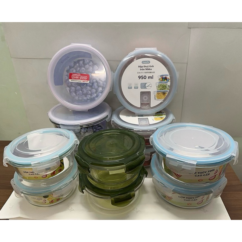 COM BO 2 Hộp / Thố thuỷ tinh tròn Lock& Lock , Innochi ……. | Shopee ...
