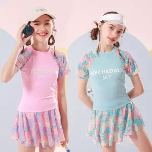 Bộ đồ bơi bé gái, Bikini đồ bơi cho bé gái công chúa elsa kín đáo quần đùi size đại 15-50kg