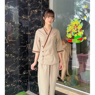 Tim Viền Nữ# Đồ Bộ Nữ Đi Chùa