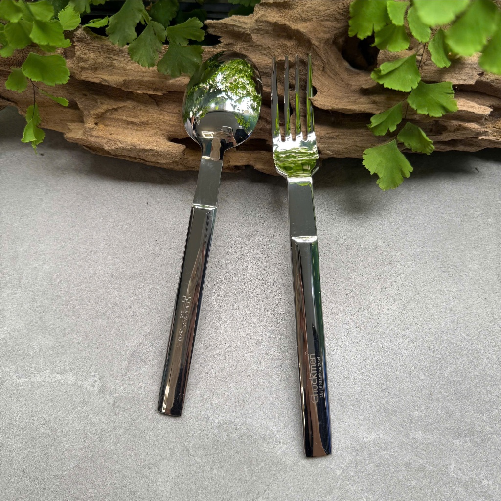 Set Thìa Dĩa CHOCKMEN Inox 18/10 Cao Cấp Xuất Đức Thìa Cơm Dĩa Inox Set Đồ Tây Bộ Đồ Bàn Ăn Đồ Bếp Dày Dặn Sáng Bóng