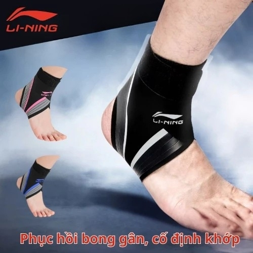 Băng quấn cổ chân LINING LDEU157, băng quấn cố định khớp chân hạn chế chấn thương cõ dãn đàn hồi tốt