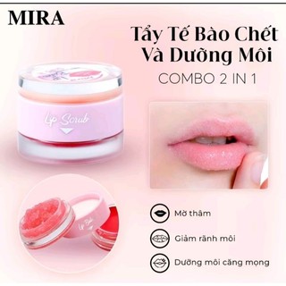 SET TẨY TẾ BÀO CHẾT VÀ DƯỠNG MÔI MỜ THÂM 2 IN 1 MIRA B780