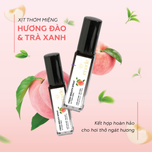 Xịt Thơm Miệng Hương Cam Đào ENADE (10ml)-Khử Mùi Hôi Miệng,Cho Hơi Thở Thơm Mát