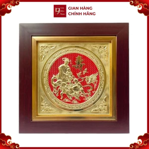 Tranh Đồng Mừng Thọ Ông Bà ( 48x48cm ) - Cửu Diệu Thiên - THN211
