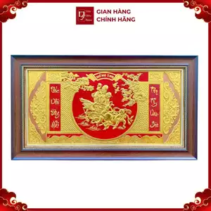 Tranh Đồng Mừng Thọ Ông Bà Cụ , Dát Vàng - Cửu Diệu Thiên - THN214