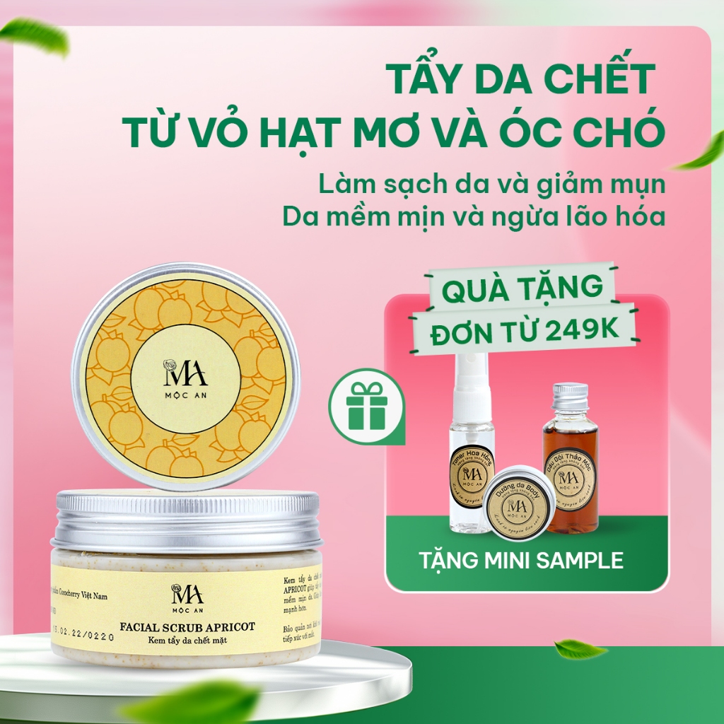 Ảnh Tẩy Da Chết Mặt Mộc An Vỏ Hạt Mơ Và Óc Chó Facial Scrub Apricot - Giúp Làn Da Sáng Mịn 100g 1
