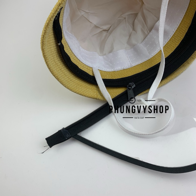 BÉ 1-2 Tuổi_Mũ chống giọt bắn chắn gió bụi mưa bucket tai bèo vành phungvyshop-nón / Bo "KIẾNG" CAPYBARA loại CHARM/