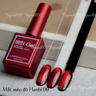 Mắt Mèo Kim Cương Đỏ Hanbi Siêu Sáng 2025 - Màu Đỏ Lấp Lánh, Bền Màu, Dễ Sử Dụng Cho Móng Tay Xinh