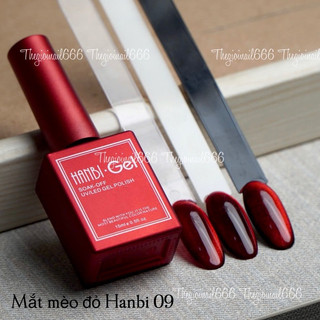 Mắt Mèo Kim Cương Đỏ Hanbi Siêu Sáng 2025 - Màu Đỏ Lấp Lánh, Bền Màu, Dễ Sử Dụng Cho Móng Tay Xinh