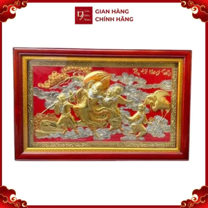 Tranh Đồng Mừng Thọ ( Phúc - Lộc - Thọ ) - Cửu Diệu Thiên - THN217