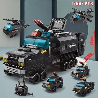 [1920 PCS] BỘ ĐỒ CHƠI LẮP GHÉP XẾP HÌNH CẢNH SÁT,Lắp Ghép OTO,ROBOT,THUYỀN,TRỰC THĂNG,Lắp ráp tàu thuyền chiến Bobo