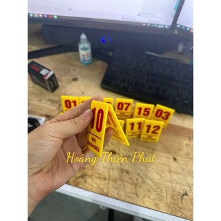 Số để bàn, thẻ xe, thẻ phòng,số bàn số phòng mica sang đẹp kt 4*6cm , 6*8cm