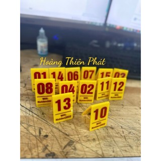 Số để bàn, thẻ xe, thẻ phòng,số bàn số phòng mica sang đẹp kt 4*6cm , 6*8cm