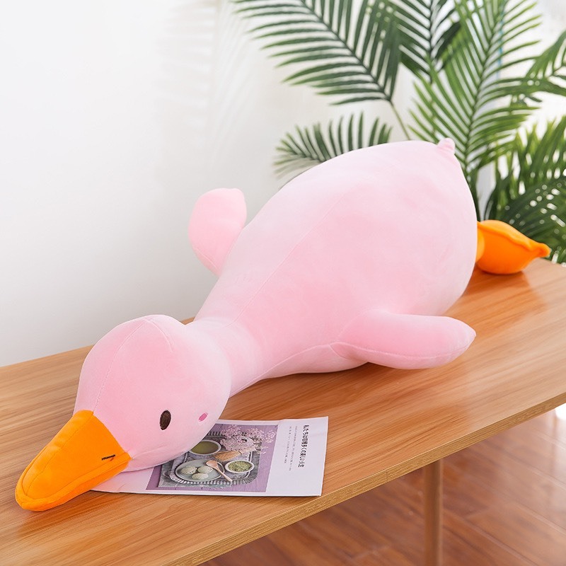 Gấu bông vịt trầm cảm màu hồng, vàng size 50cm thú bông cho bé