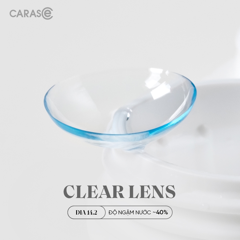 [1 chiếc] Kính áp tròng khoá ẩm 8H 3 Tháng Trong Suốt CARASE, lens CLEAR