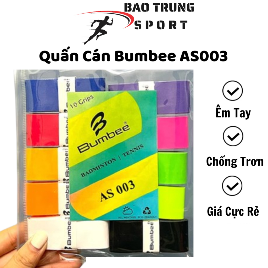 Vỉ 5-10 chiếc Quấn cán BUMBEE AS 003 quấn vợt Cầu Lông,Tennis ...