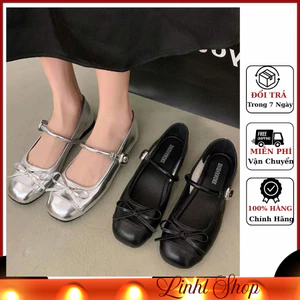 Giày búp bê nữ đế bệt lolita Linhl Shop thiết kế sang chảnh mẫu mới hot trend mã 62