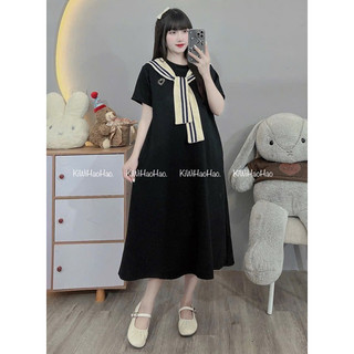 VÁY BẦU - CỘC TAY MÌ KHĂN DÁNG XUÔNG - 2 Màu ⚡RẺ VÔ ĐỊCH⚡