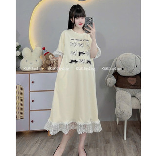 VÁY BẦU - CỘC TAY MÌ NƠ NGỌC REN - 2 Màu
