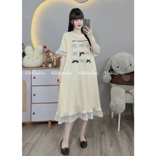 VÁY BẦU - CỘC TAY MÌ NƠ NGỌC REN - 2 Màu