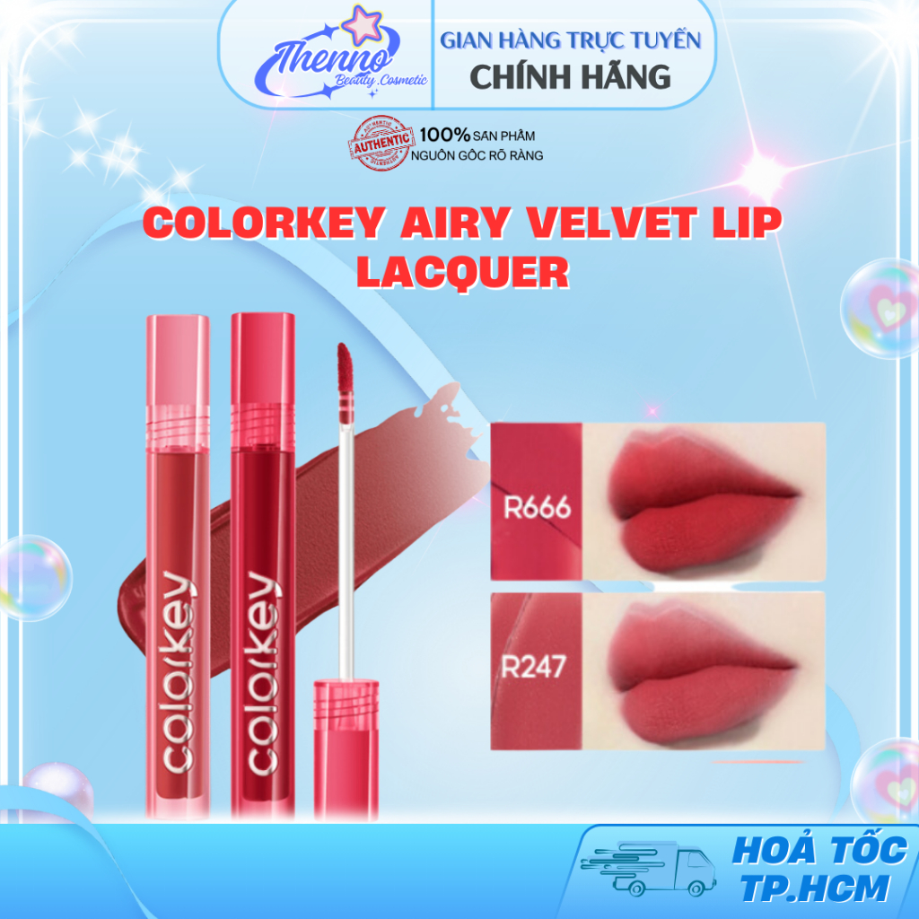 Son Kem Lì Mịn Mượt Colorkey Airy Velvet Lip Lacquer 2.5g | Shopee Việt Nam