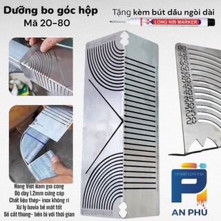 Thước bo góc hộp + Tặng bút. Dày 1.2mm-2mm, đã xử lý cạnh sắc. Hàng chất lượng cao