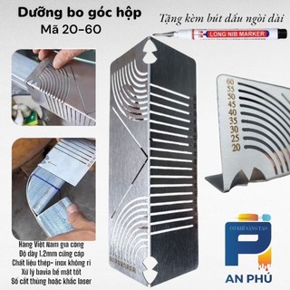 Thước bo góc hộp 20-60 loại dày+ tặng kèm bút dấu ngòi dài. Sản phẩm độc quyền