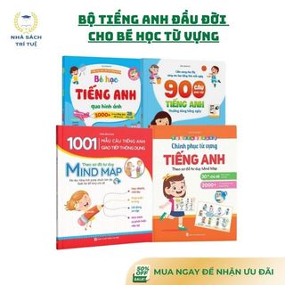 [Chuẩn NXB] Sách - Bộ Tiếng Anh đầu đời cho bé - Trọn bộ học từ vựng và giao tiếp theo sơ đồ tư duy cho trẻ em