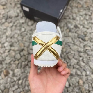 Giày thể thao cổ thấp bigsize nam nữ mùa hè Onit_suka Ti_ger 66 trắng sọc xanh đỏ , sneaker thời trang nam nữ êm nhẹ