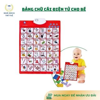 [Chuẩn NXB] Bảng chữ cái và chữ số tiếng Việt  điện tử nói treo tường cho bé