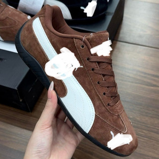 Giày thể thao sneaker bigsize nam nữ cổ thấp mùa hè PM speed màu nâu đậm êm nhẹ cao cấp , thời trang big size blown