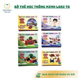 [Chuẩn NXB] Bộ thẻ học thông minh loại to - 15 chủ đề song ngữ Anh - Việt loại chuẩn theo PP Glenn Doman