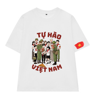 [MỚI] Áo Thun Unisex Tự Hào Việt Nam, Áo Phông Nam Nữ Form Rộng Tay Lỡ Chất Thun Mềm Mịn