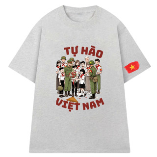 [MỚI] Áo Thun Unisex Tự Hào Việt Nam, Áo Phông Nam Nữ Form Rộng Tay Lỡ Chất Thun Mềm Mịn