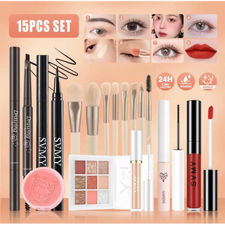 Combo Bộ Makeup Mix 15Pcs Làm Đẹp Tone Hot Girl Hiện Đại Dành Cho Các Nàng Mới