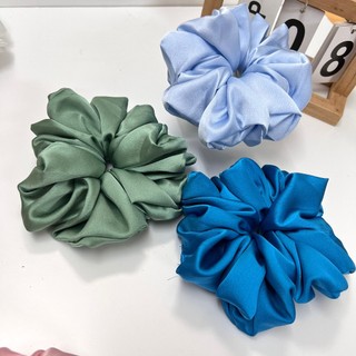 Dây buộc tóc, scrunchies lụa siêu phồng 16cm mềm dễ thương cho bạn gái Y332