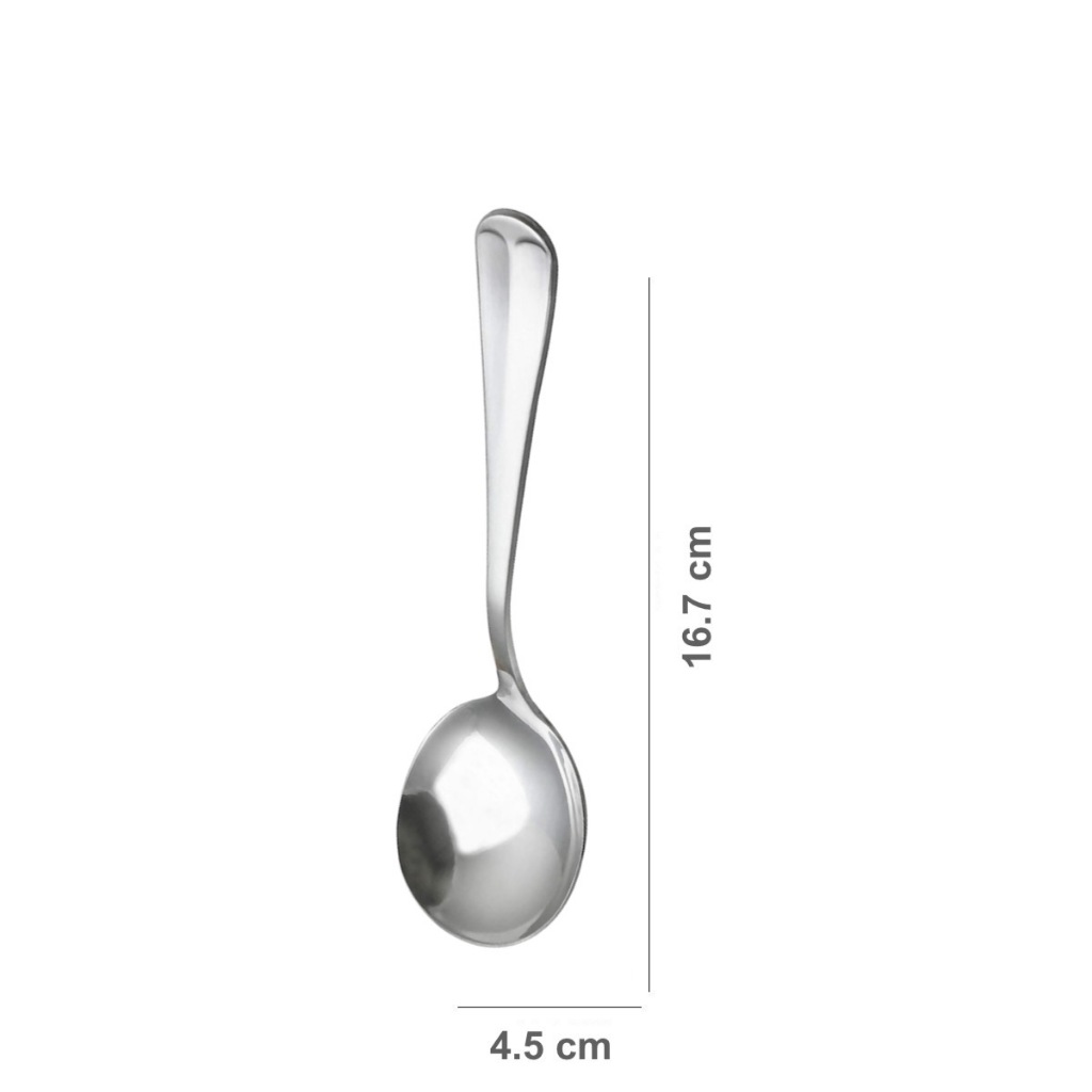 Thìa Phở CHOCKMEN Inox 18/10 Cực Dày Dặn Muỗng Canh Muôi Ăn Phở Bộ Thìa Dĩa Bàn Ăn Sang Trọng