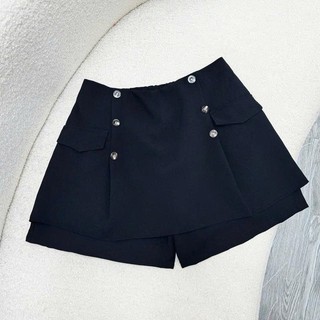 Quần giả váy big size nữ có nút trang trí túi giả eo chun co giãn thoải mái dành cho nàng chuppy xinh xắn trẻ trung  GVN