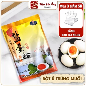 Bột ủ trứng muối 100g, bột gia làm trứng muối trộn sẵn tại nhà, tiện lợi, gói bột ủ 40-50 quả trứng