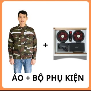 Áo Điều Hoà Nhật Bản Quạt Gió 24V 94000mAh siêu khoẻ , Bộ áo điều hoà Japan Akita MLS chính hãng