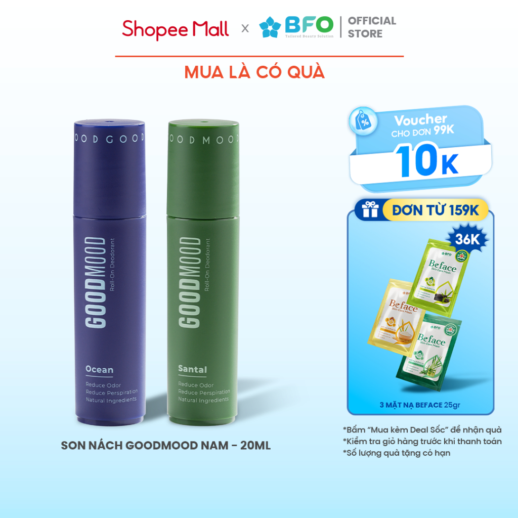 Ảnh Lăn Khử Mùi Nước Hoa Nam Thơm Lâu BFO GOODMOOD 20ml 1
