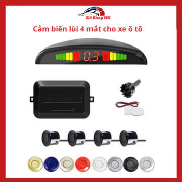 Bộ cảm biến đỗ xe ô tô LED 4 cảm biến lùi Cảm biến báo động xe Hệ thống chỉ báo cảnh báo âm thanh .